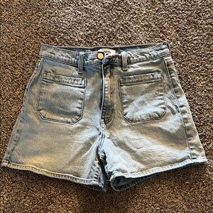 Just Black Light Blue Jean Shorts